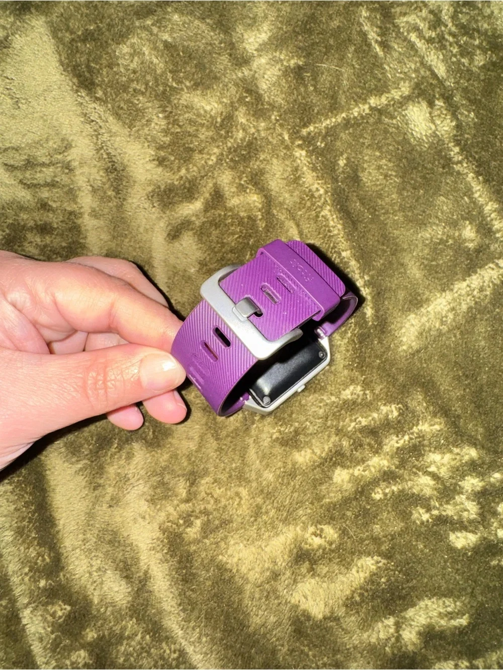fitbit Smartwatch with Purple (Plum) Band and Silver Case